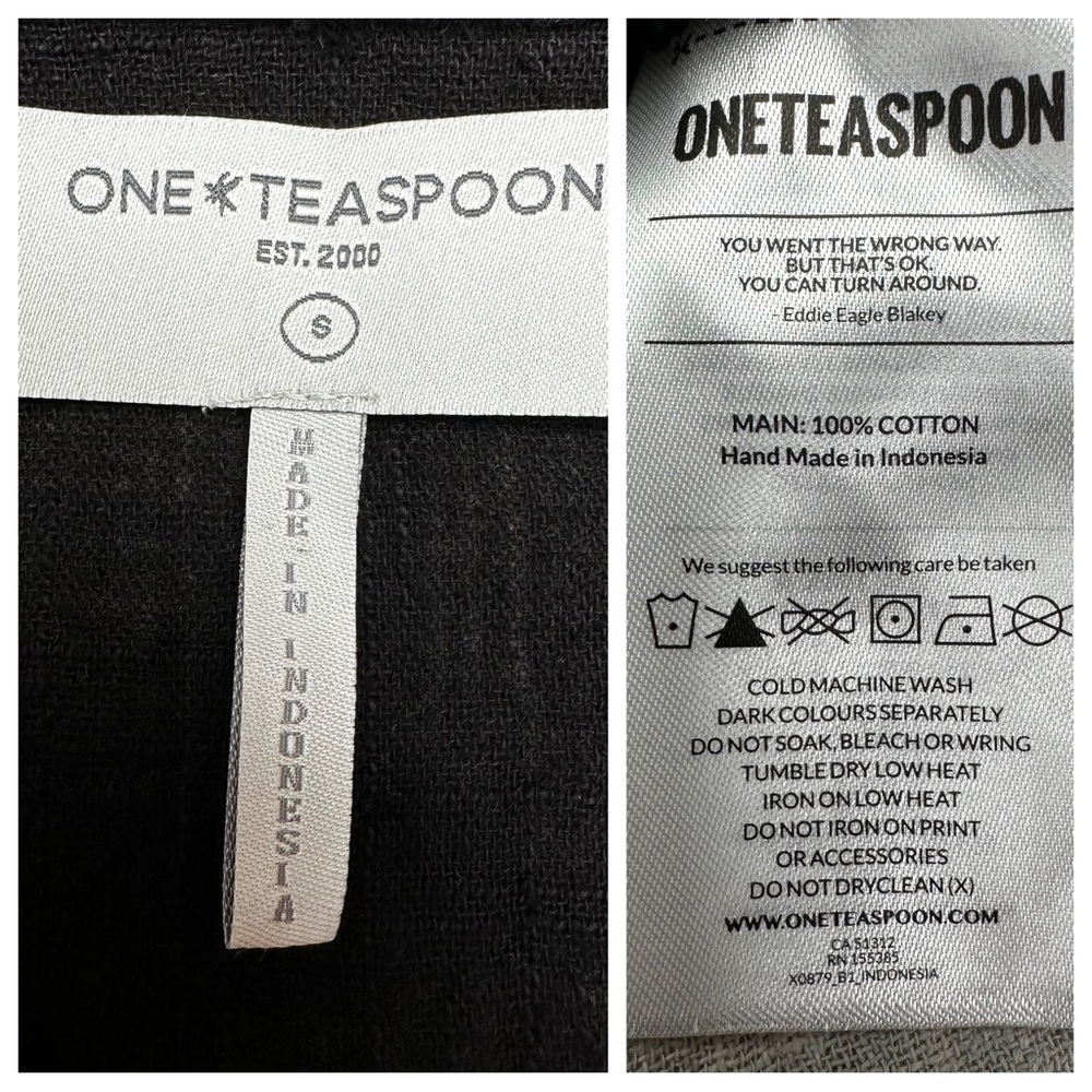 One Teaspoon Hand Printed Button Down Long Sleeve… - image 2